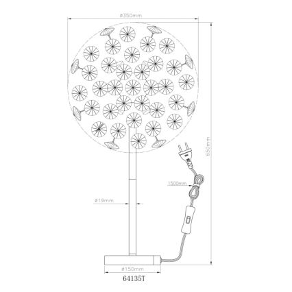 Globo - LED Настолна лампа 8xG9/3,5W/230V златист