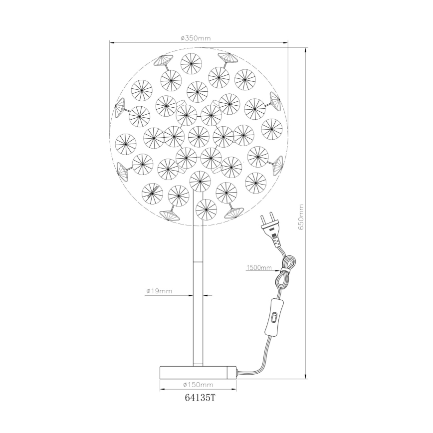 Globo - LED Настолна лампа 8xG9/3,5W/230V златист