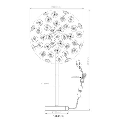 Globo - LED Настолна лампа 8xG9/3,5W/230V лъскав хром