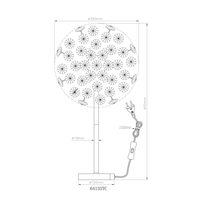 Globo - LED Настолна лампа 8xG9/3,5W/230V лъскав хром
