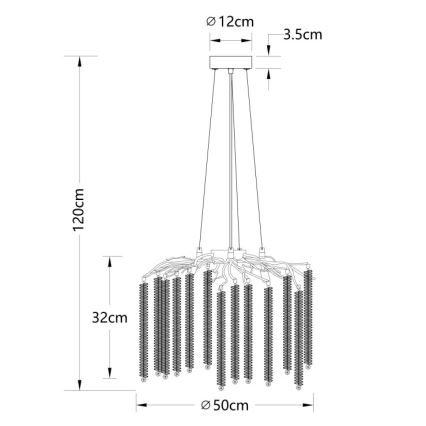Globo - LED полилей на кабел 6xG9/8W/230V