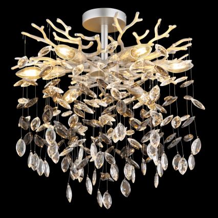 Globo - полилей на прът 6xE14/40W/230V сребрист