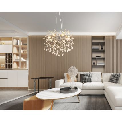 Globo - Полилей на кабел 8xE14/40W/230V сребрист