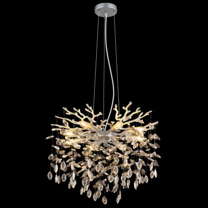 Globo - Полилей на кабел 8xE14/40W/230V сребрист