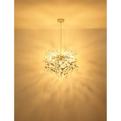 Globo - Полилей на кабел 8xE14/40W/230V сребрист