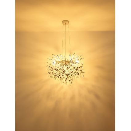 Globo - Подвесна люстра на кабел 10xE14/40W/230V сребриста