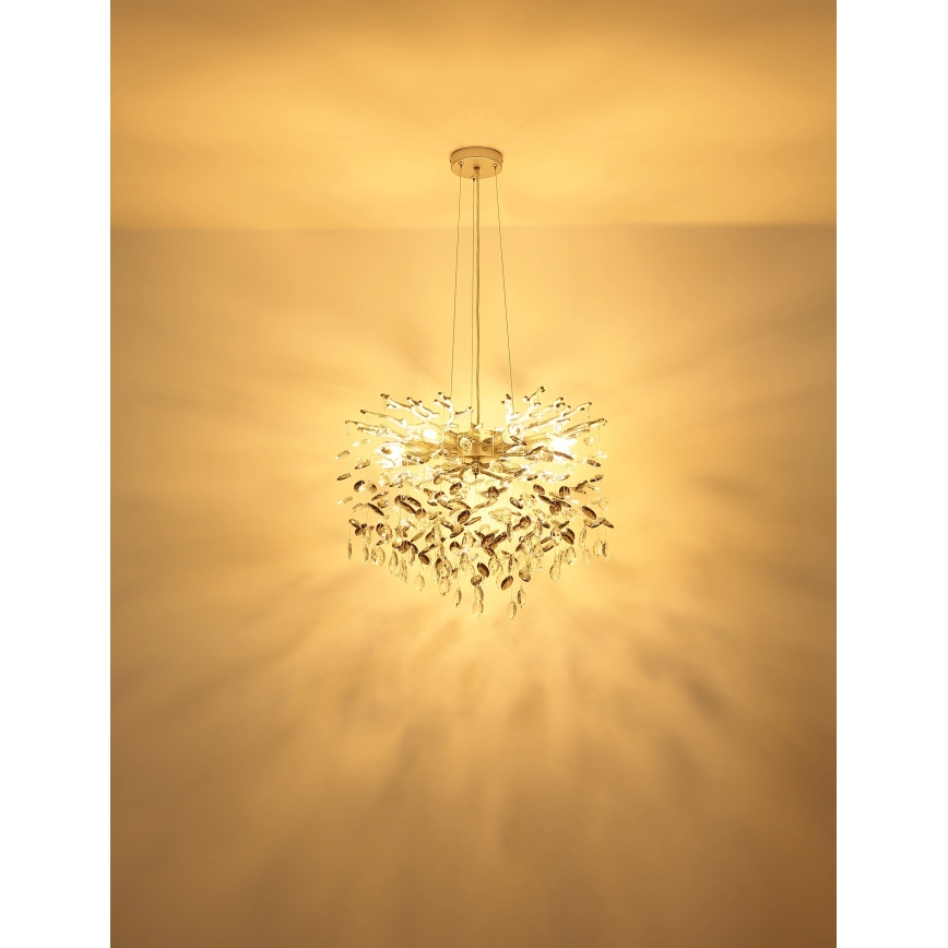 Globo - Подвесна люстра на кабел 10xE14/40W/230V сребриста