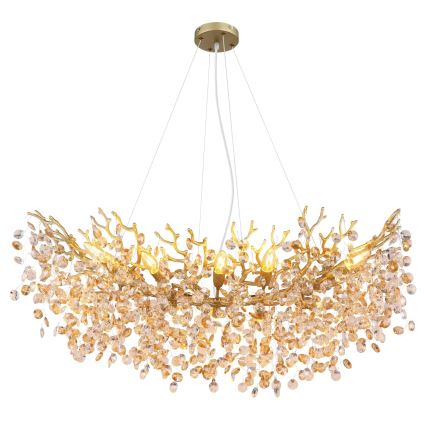 Globo - Полилей на кабел 10xE14/40W/230V златист