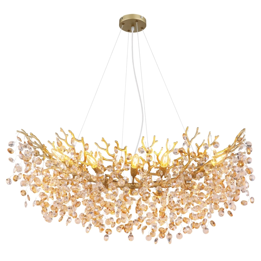 Globo - Полилей на кабел 10xE14/40W/230V златист