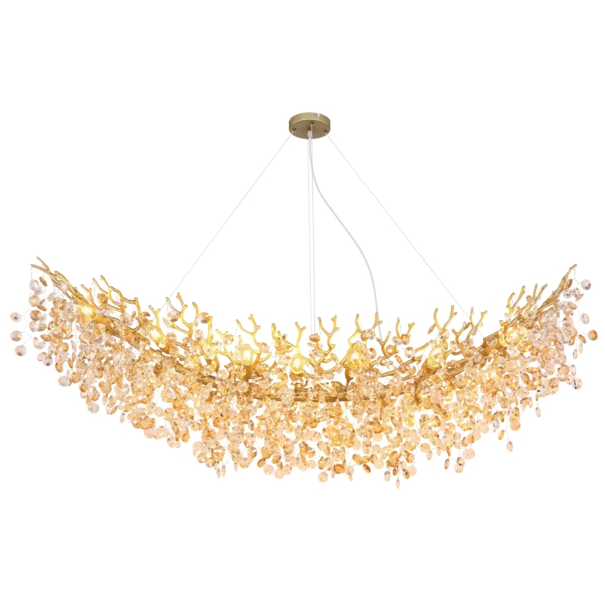 Globo - Полилей на кабел 16xE14/40W/230V златен