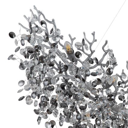 Globo - Полилей на кабел 16xE14/40W/230V сребрист