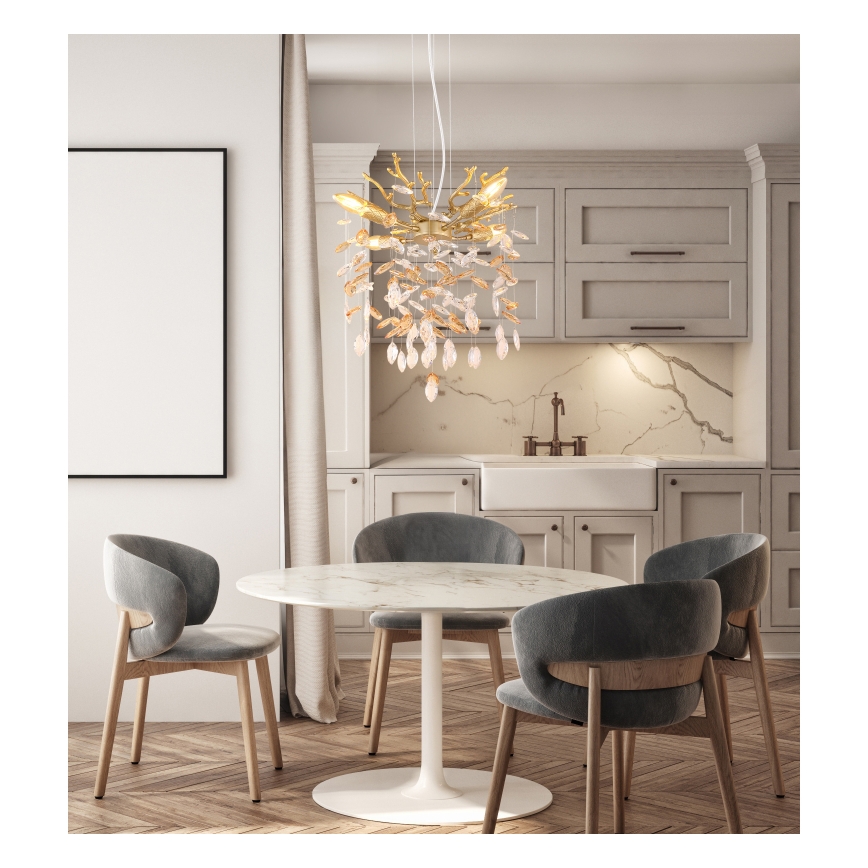 Globo - Полилей на кабел 4xE14/40W/230V златист