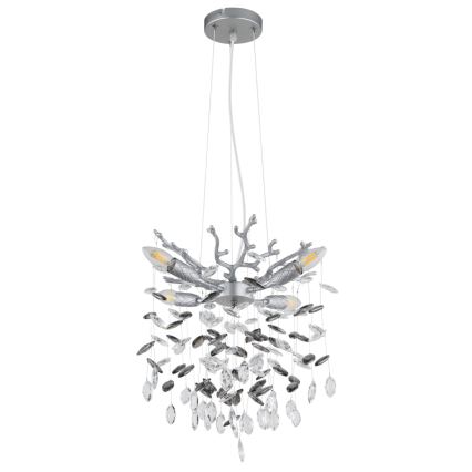 Globo - Полилей на кабел 4xE14/40W/230V сребрист