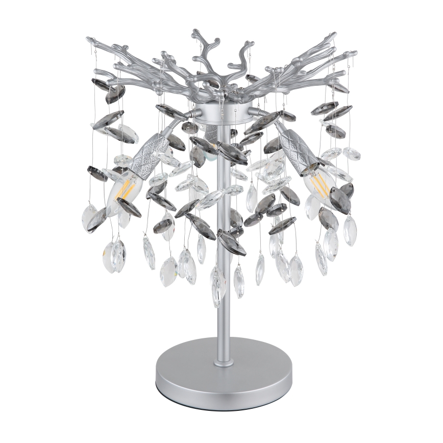 Globo - настолна лампа 3xE14/40W/230V сребриста