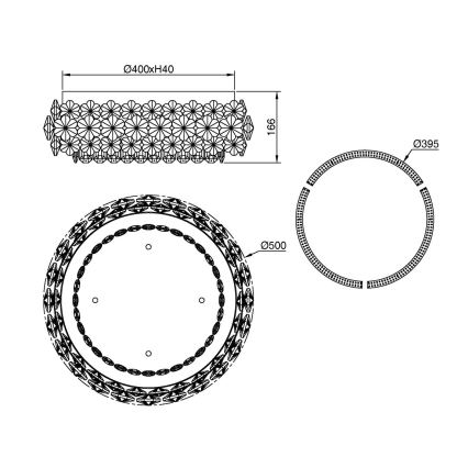 Globo - LED таванно осветително тяло LED/40W/230V 4000K Ø 50 см