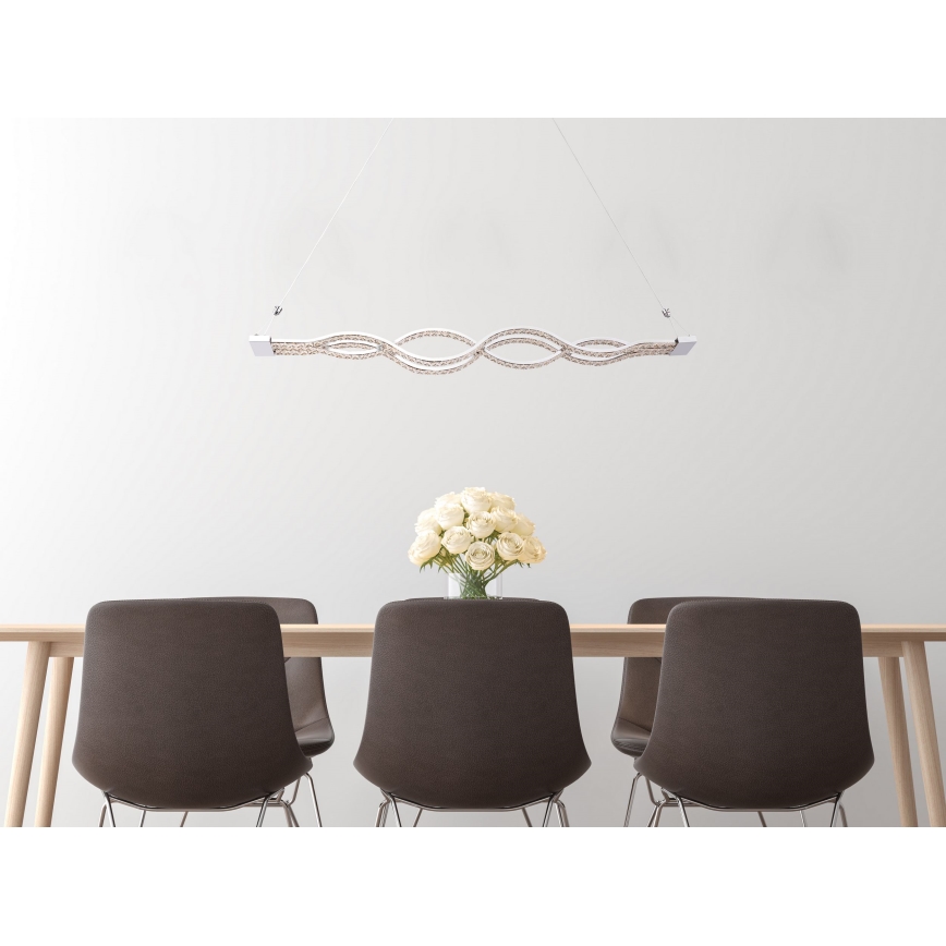Globo - LED Димируем Полилей на верижка 1xLED/30W/230V + дистанционно управление