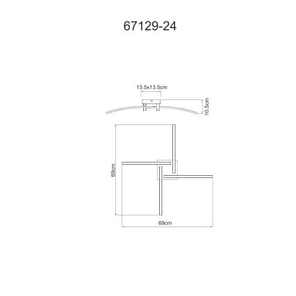 Globo - LED Плафониера 4xLED/6W/230V 3000/4000/6000K