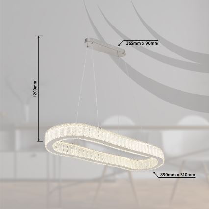 Globo - LED Димируем пендел LED/58W/230V 2700-6000K + дистанционно управление