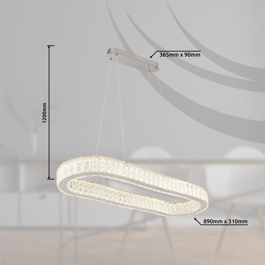 Globo - LED Димируем пендел LED/58W/230V 2700-6000K + дистанционно управление