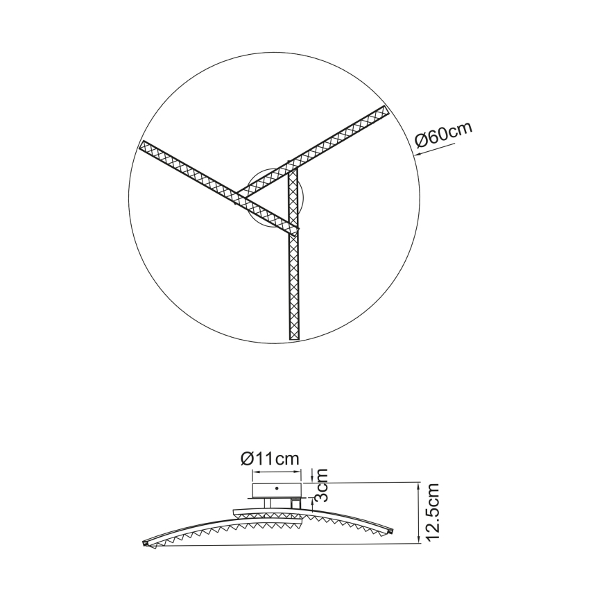 Globo - LED Повърхностен полилей за баня 3xLED/6W/230V IP44