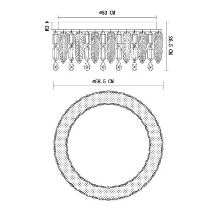 Globo - LED таванно осветително тяло LED/58W/230V 2700-6000K Ø 58,5 см + дистанционно управление