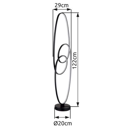 Globo - LED подова лампа LED/39W/230V 2700/4000/6500K
