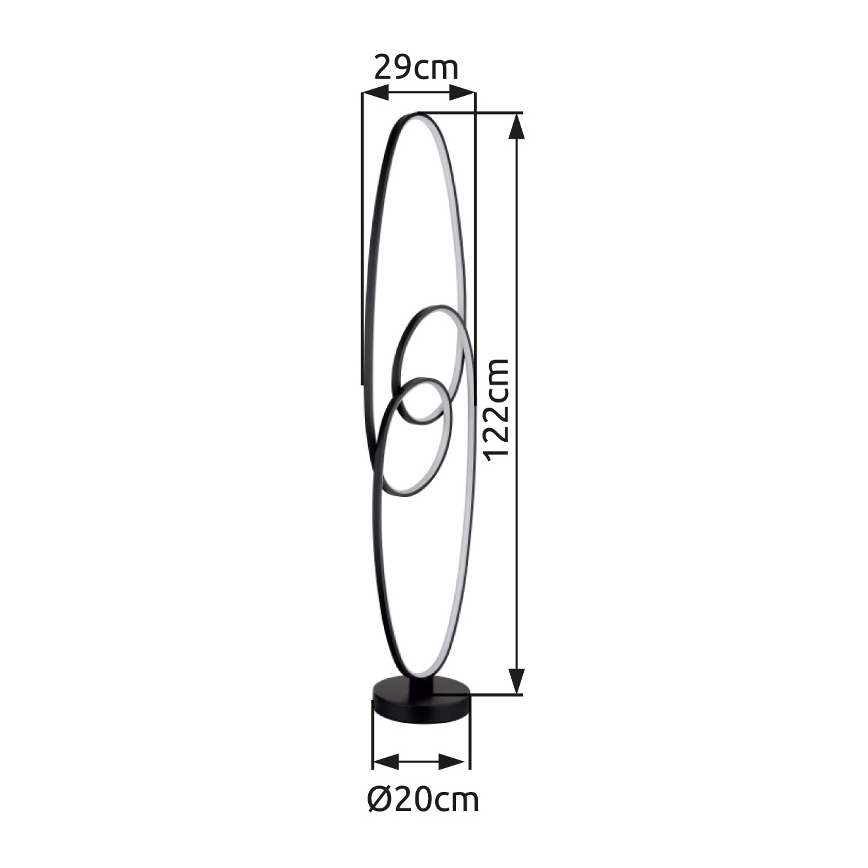 Globo - LED подова лампа LED/39W/230V 2700/4000/6500K