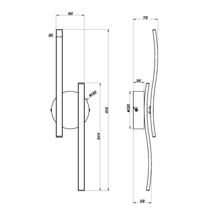 Globo - LED Полилей за повърхностен монтаж LED/12W/230V 3000K черен