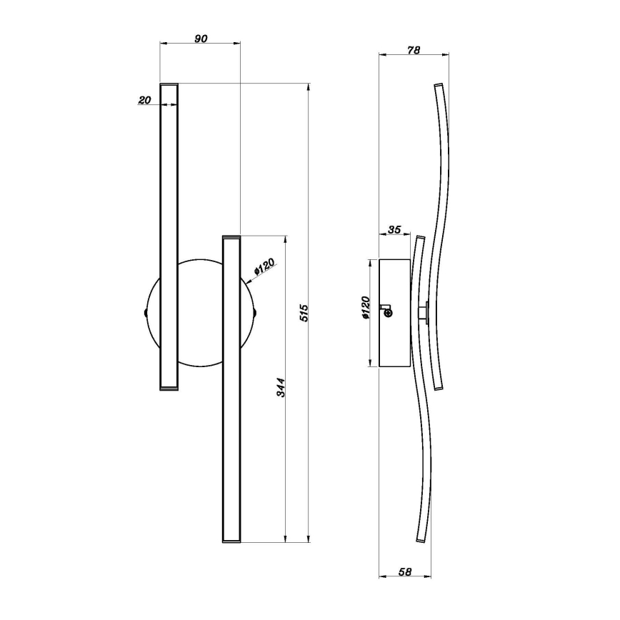 Globo - LED Полилей за повърхностен монтаж LED/12W/230V 3000K черен