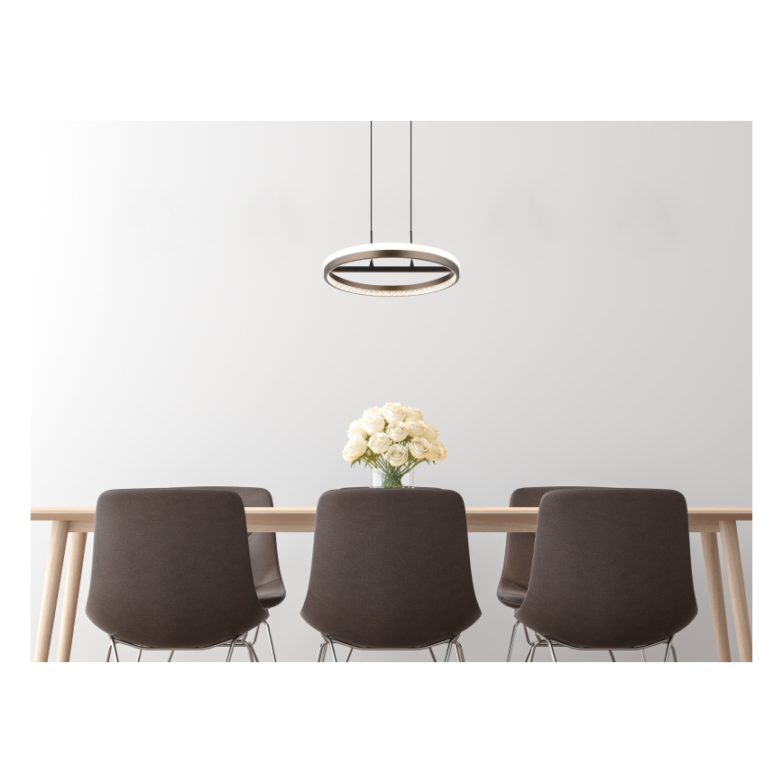 Globo - LED Пендел LED/40W/230V 3000/4000/6000K Ø 39,7 см кафяв