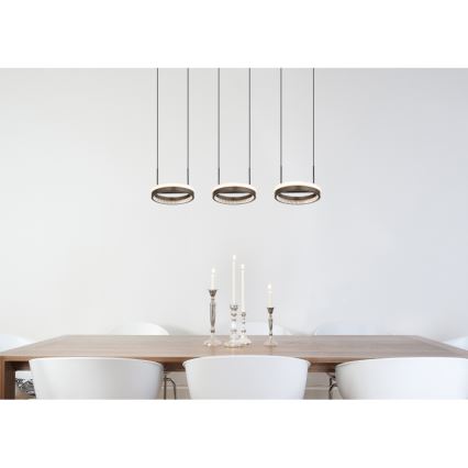 Globo - LED Пендел LED/40W/230V 3000/4000/6000K кафяв