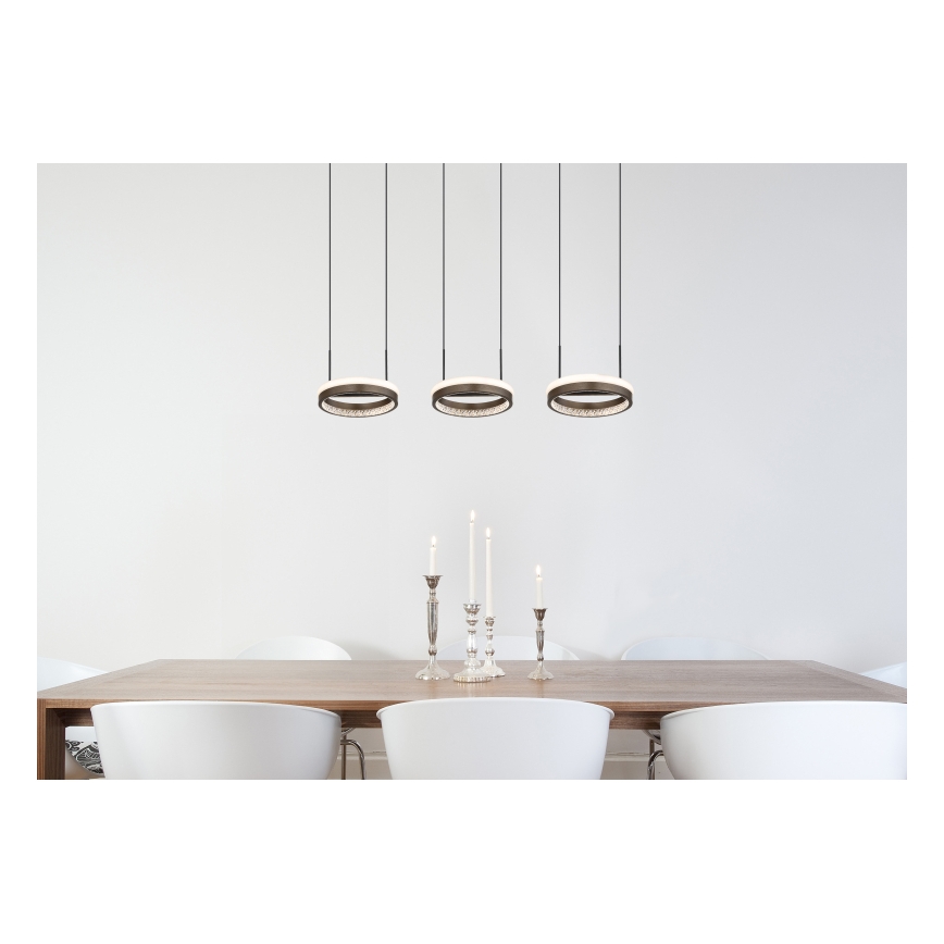 Globo - LED Пендел LED/40W/230V 3000/4000/6000K кафяв
