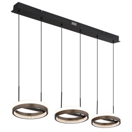 Globo - LED Пендел LED/40W/230V 3000/4000/6000K кафяв
