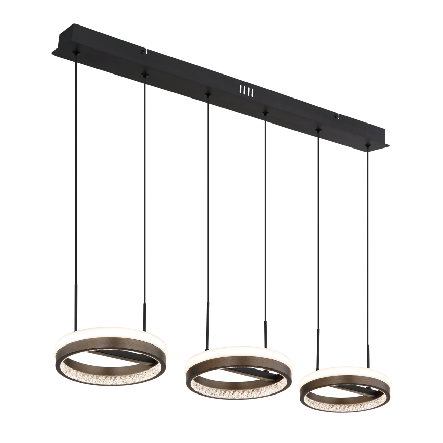 Globo - LED Пендел LED/40W/230V 3000/4000/6000K кафяв