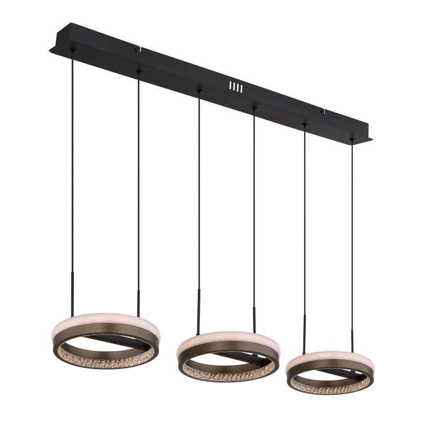 Globo - LED Пендел LED/40W/230V 3000/4000/6000K кафяв
