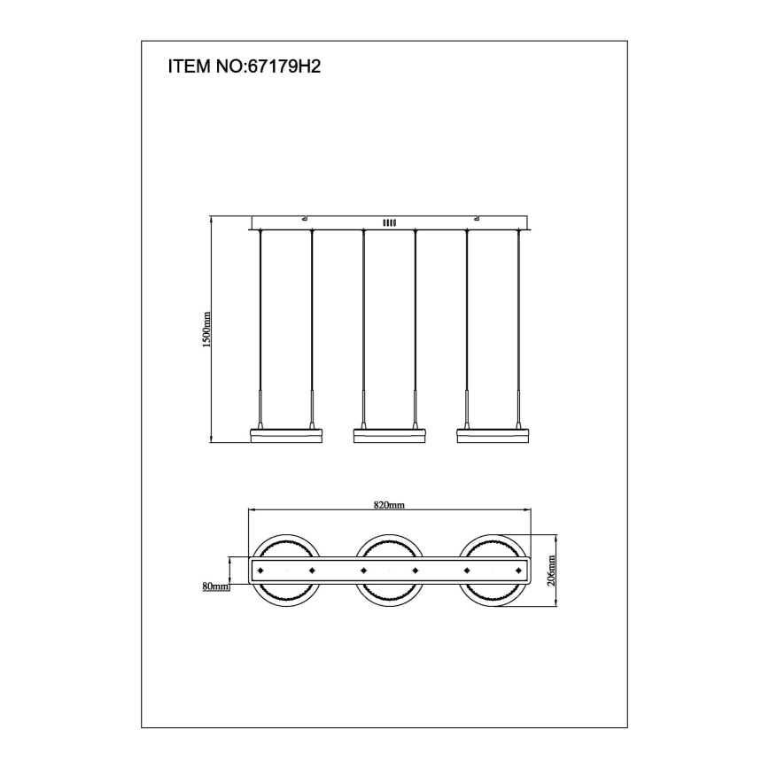 Globo - LED Пендел LED/40W/230V 3000/4000/6000K кафяв