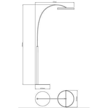 Globo - LED димируема сензорна подова лампа LED/24W/230V 3000/4000/6000K