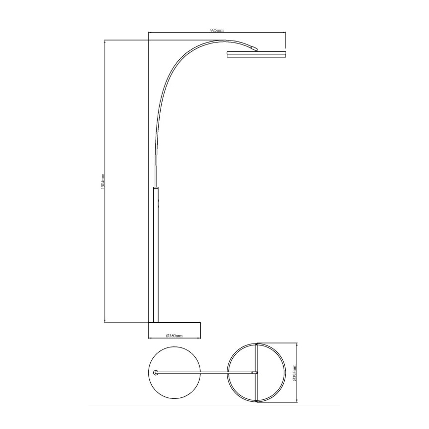 Globo - LED димируема сензорна подова лампа LED/24W/230V 3000/4000/6000K