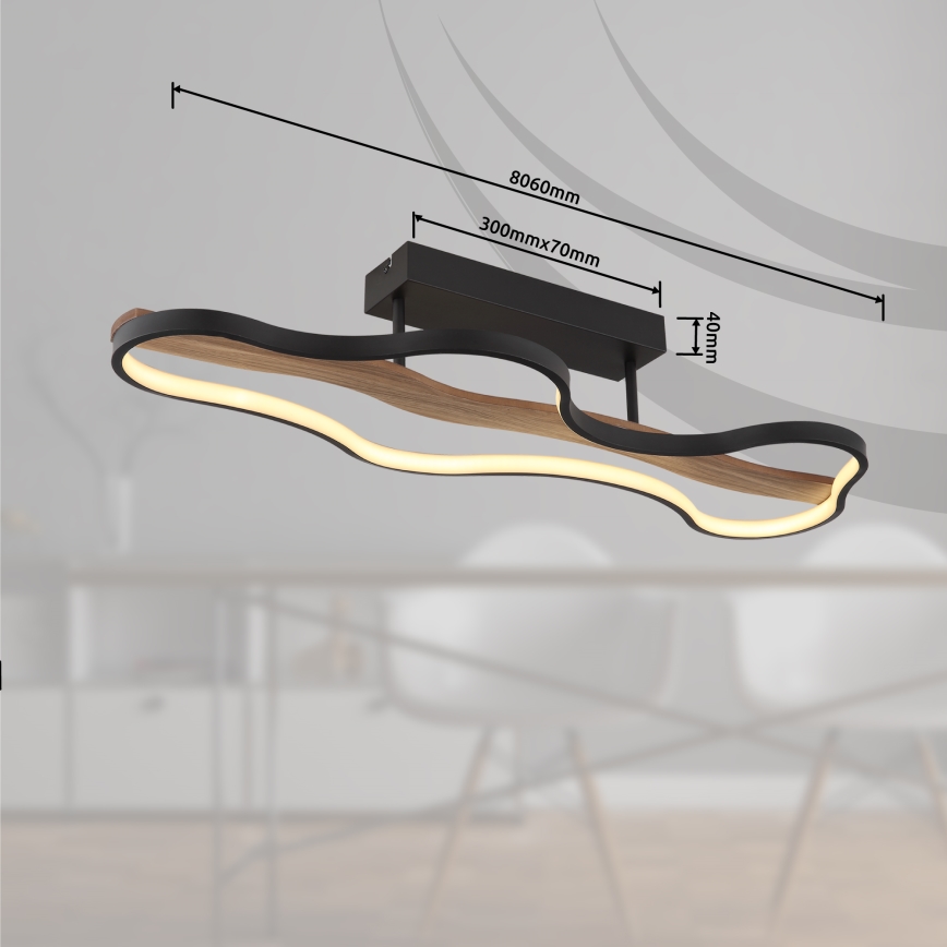 Globo - LED Полилей за повърхностен монтаж LED/30W/230V