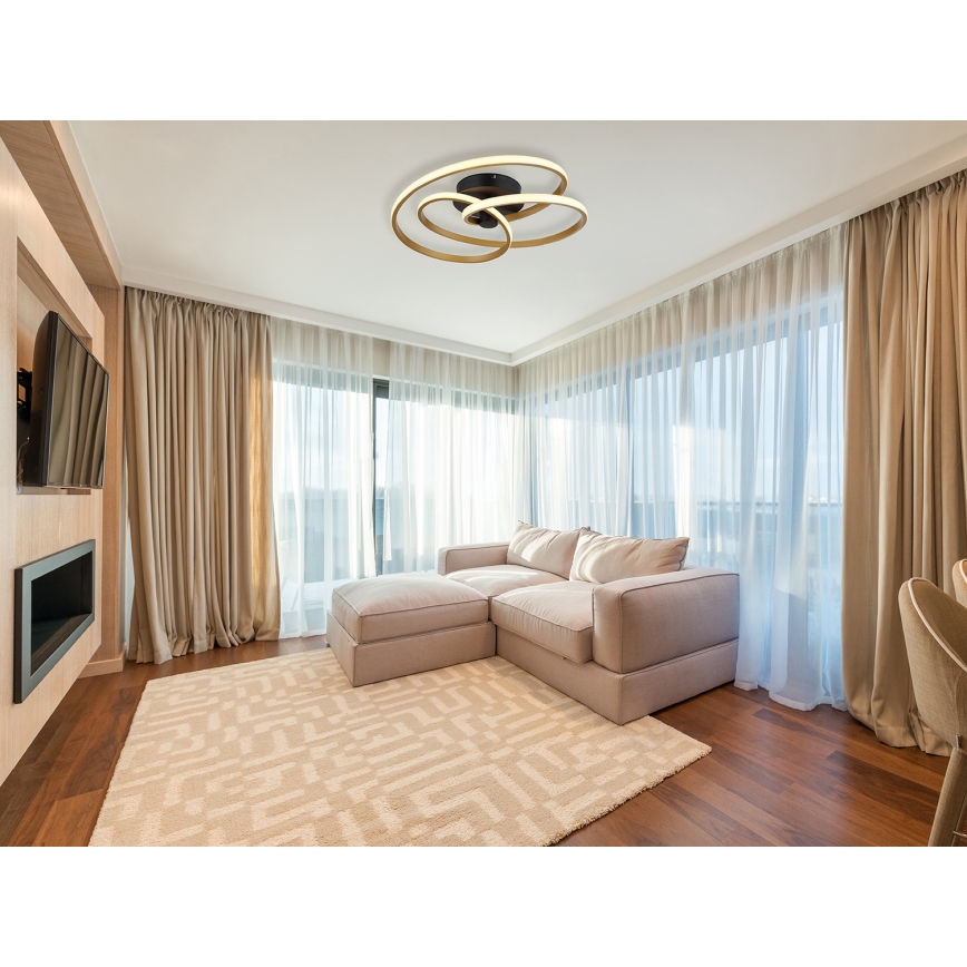 Globo - LED Полилей за повърхностен монтаж LED/40W/230V 3000K златист/черен