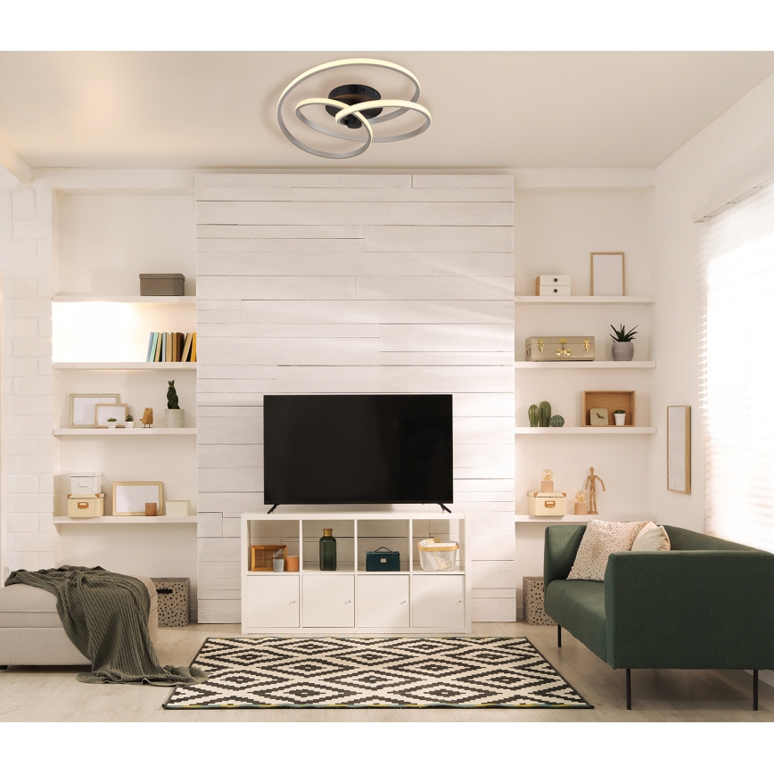 Globo - LED Полилей за повърхностен монтаж LED/40W/230V 3000K матов хром/черен