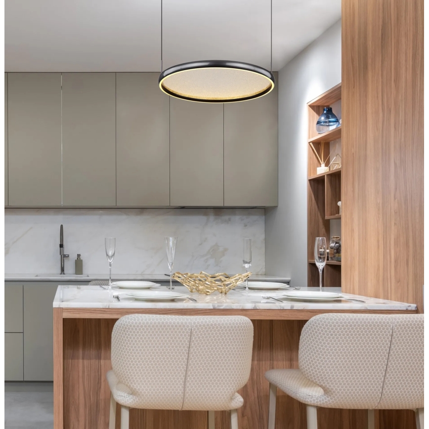 Globo - LED Димируем пендел LED/36W/230V 2700-6000K черен + дистанционно управление