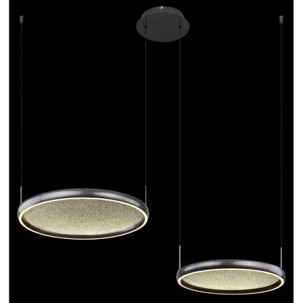 Globo - LED Димируем пендел LED/50W/230V 2700-6000K черен + дистанционно управление