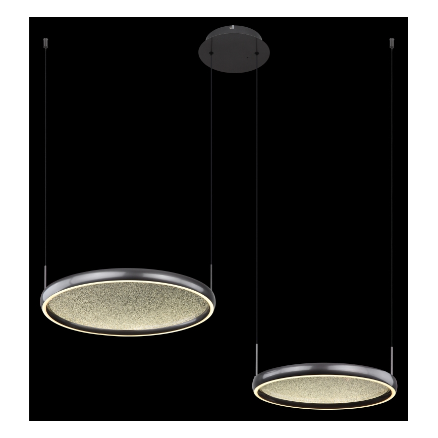 Globo - LED Димируем пендел LED/50W/230V 2700-6000K черен + дистанционно управление