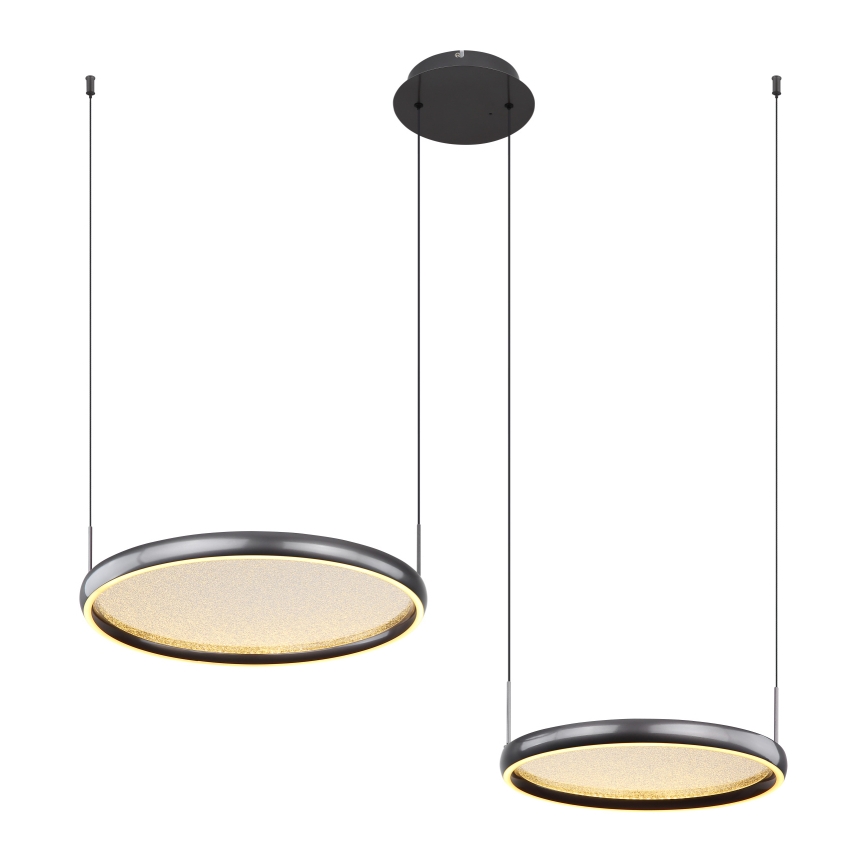 Globo - LED Димируем пендел LED/50W/230V 2700-6000K черен + дистанционно управление