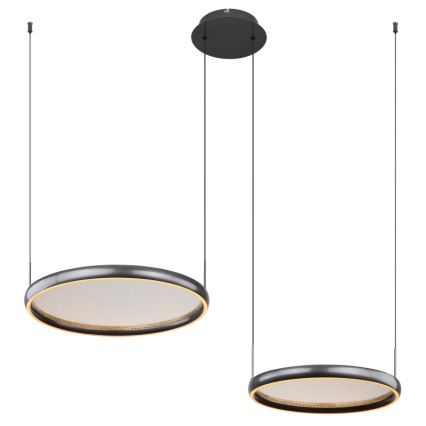 Globo - LED Димируем пендел LED/50W/230V 2700-6000K черен + дистанционно управление