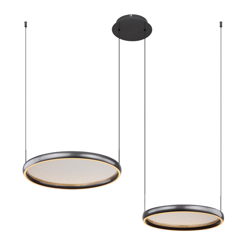 Globo - LED Димируем пендел LED/50W/230V 2700-6000K черен + дистанционно управление