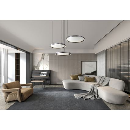 Globo - LED Димируем пендел LED/55W/230V 2700-6000K черен + дистанционно управление