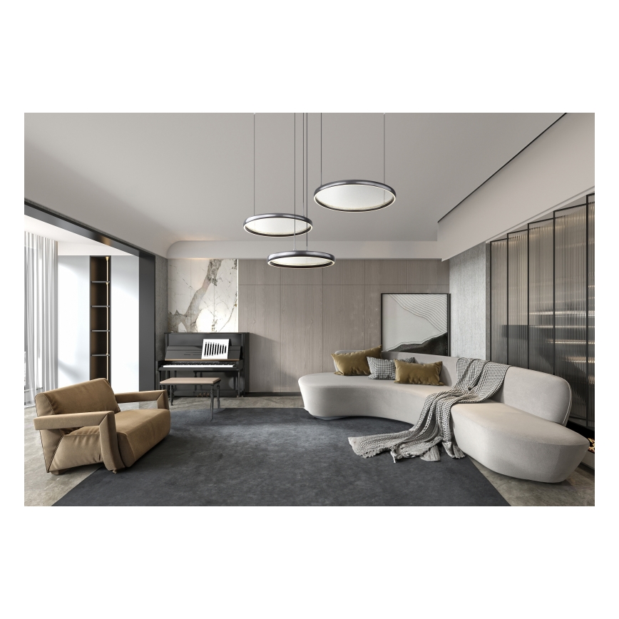 Globo - LED Димируем пендел LED/55W/230V 2700-6000K черен + дистанционно управление