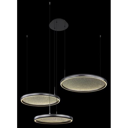 Globo - LED Димируем пендел LED/55W/230V 2700-6000K черен + дистанционно управление